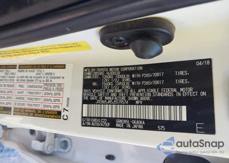 2018 Toyota 4Runner Trd Off Road Premium из США, поврежденный, VIN JTEBU5JR5J5579574